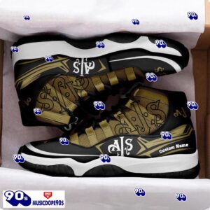 AJS Motorcycles Custom Name Air Jordan 11 Sneakers Vintage Shoes