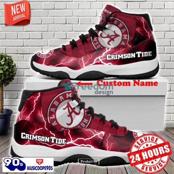 Alabama Crimson Tide Air Jordan 11 Custom Name Shoes For Men Women