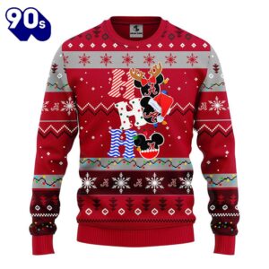 Alabama Crimson Tide Hohoho Mickey Christmas Ugly Sweater