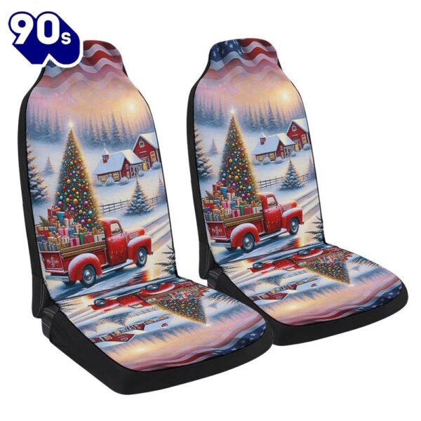 All Hearts Come Home For Christmas Red Truck Seat Cover Cars Gift Xmas