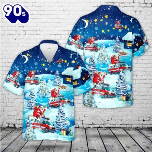 Ambulance Santa Christmas Hawaiian Shirt