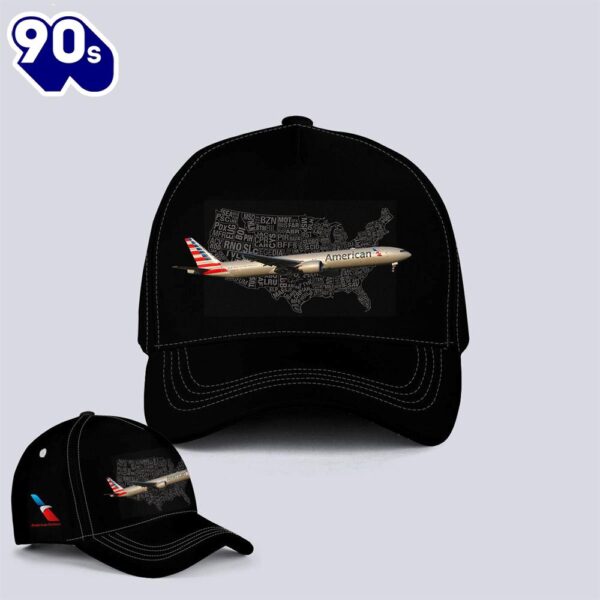 American Airlines Boeing 777-300ER Baseball Cap  Gift For Veteran Day