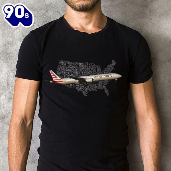 American Airlines Boeing 777-300ER Classic Unisex T-Shirt Gildan