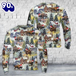 American Bison Buffalo Christmas Aop…