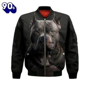 American Bully AI – Unisex 3D Graphic Bomber Jacket