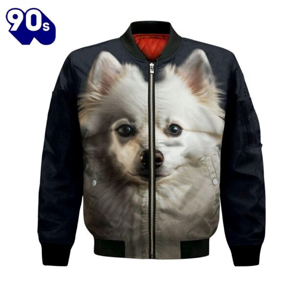 American Eskimo AI – Unisex 3D Graphic Bomber Jacket