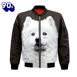 American Eskimo – Unisex 3D Graphic Bomber Jacket