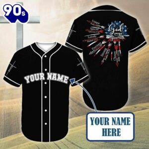 American Flag Baseball Jersey – God Says You Are Custom Baseball Jersey For Men and Women  Gift Christmas