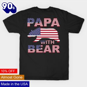 American flag Papa with bear…