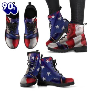 American Flag Women’s Leather Boots…