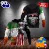 American Grown Irish Roots St Patrick Black 3D Realistic Hoodie 2025