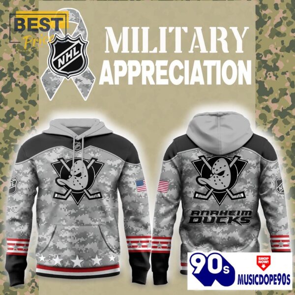 Anaheim Ducks 2024 Military Appreciation Hoodie, Jogger, Cap