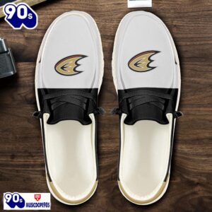 Anaheim Ducks NHL Hey Dude Shoes Custom Name Perfect Gift