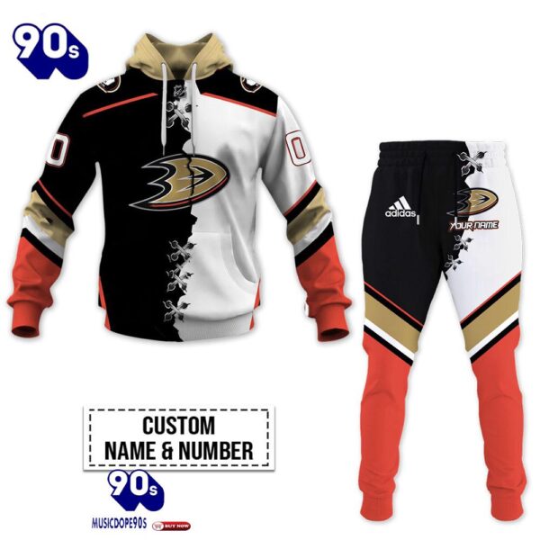 Anaheim Ducks Personalized NHL Mix Jersey Hoodie Set