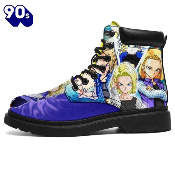 Android 18 Dragon Ball Leather Boots Shoes Anime Custom Idea