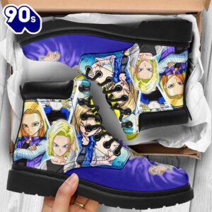 Android 18 Dragon Ball Leather Boots Shoes Anime Custom Idea