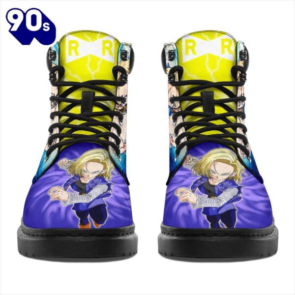 Android 18 Dragon Ball Leather Boots Shoes Anime Custom Idea