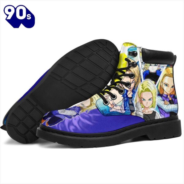 Android 18 Dragon Ball Leather Boots Shoes Anime Custom Idea