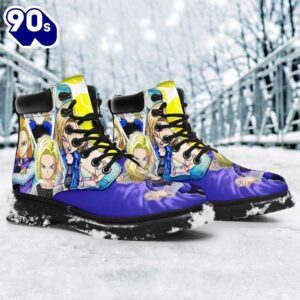 Android 18 Dragon Ball Leather Boots Shoes Anime Custom Idea