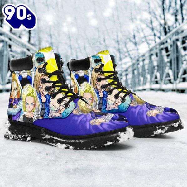 Android 18 Dragon Ball Leather Boots Shoes Anime Custom Idea