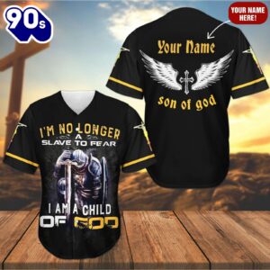 Angel Wings Child Of God Cross Custom Baseball Jersey   Gift Christmas