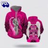 Angles Pink Breast Cancer All Over Print Hoodie