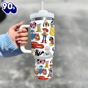 Animated Characters 40oz Insulated Tumbler With Handle