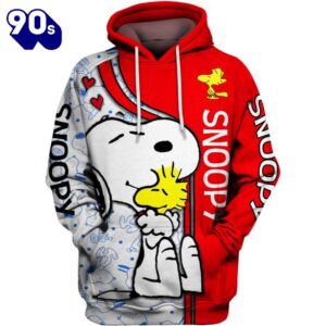 Animated Snoopy Dog Pattern Hoodie And Leggings Set