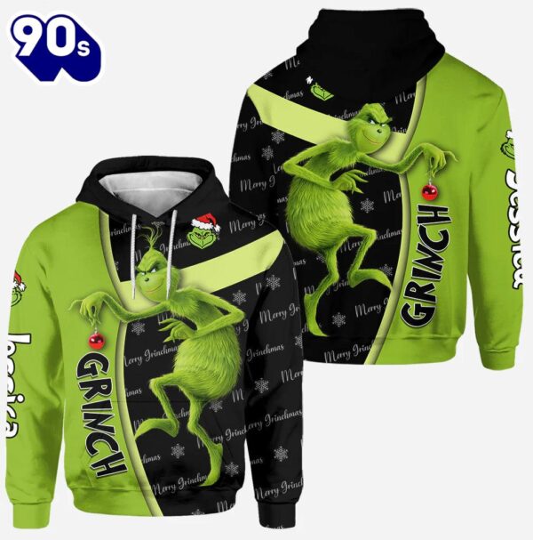 Any Name – Grinch Personalized Hoodie and Leggings