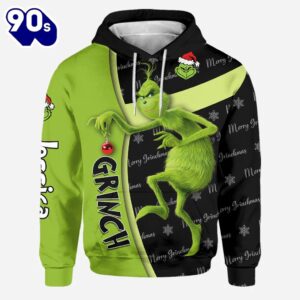 Any Name - Grinch Personalized Hoodie and Leggings