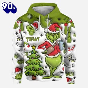 Any Name - Personalized Grinch Hoodie and Leggings