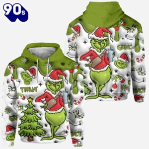 Any Name - Personalized Grinch Hoodie and Leggings