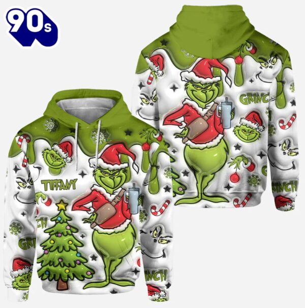 Any Name – Personalized Grinch Hoodie and Leggings