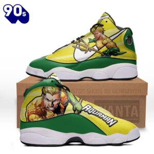 Aquaman Air Jordan 13 Sneakers Super Heroes Custom Shoes