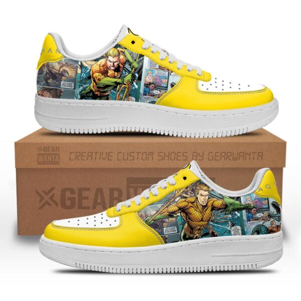 Aquaman Air Sneakers Custom Superhero Comic Shoes