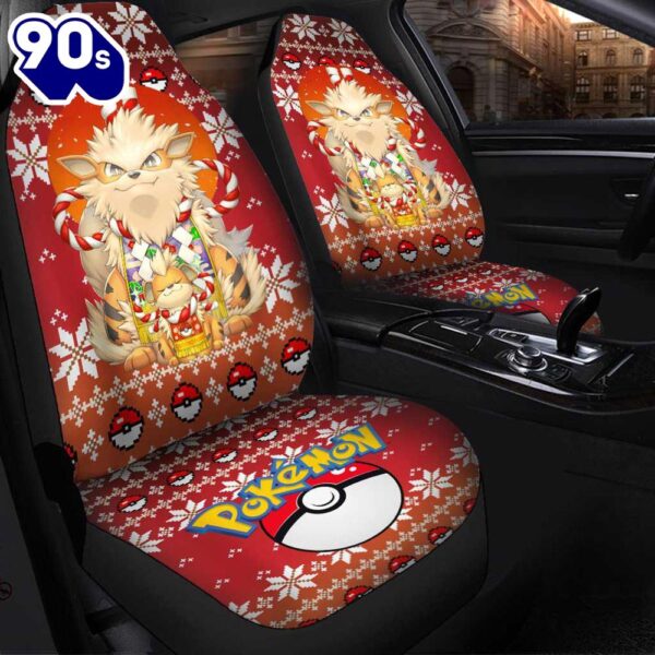 Arcanine Pokemon Fire Christmas Premium Custom Car Seat Covers Decor Protectors Gift Xmas