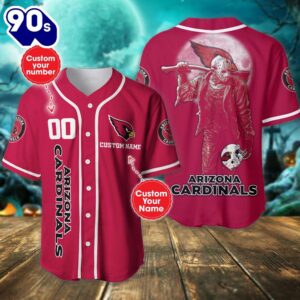 Arizona Cardinals Horror Movie Personalized Baseball Jersey