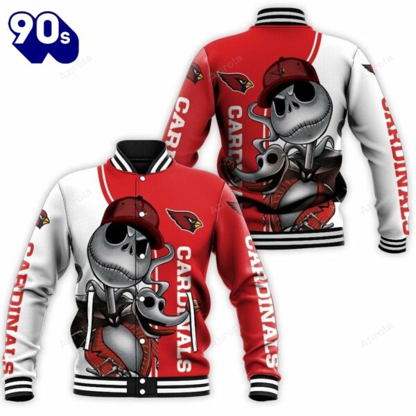 Arizona Cardinals Jack Skellington Baseball Jacket