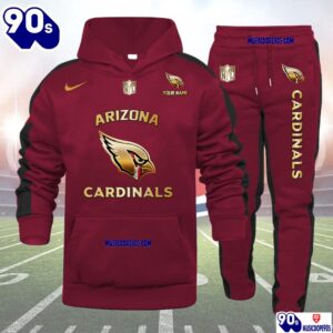 Arizona Cardinals NFL 32 Teams Personlized Golden Logo Hoodie Set