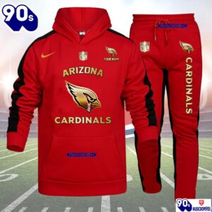 Arizona Cardinals NFL 32 Teams Personlized Golden Logo Hoodie Set