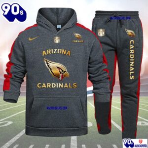 Arizona Cardinals NFL 32 Teams Personlized Golden Logo Hoodie Set