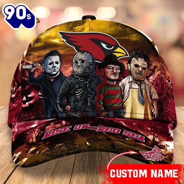 Arizona Cardinals  NFL Personalized Trending Cap Mixed Horror Movie Characters