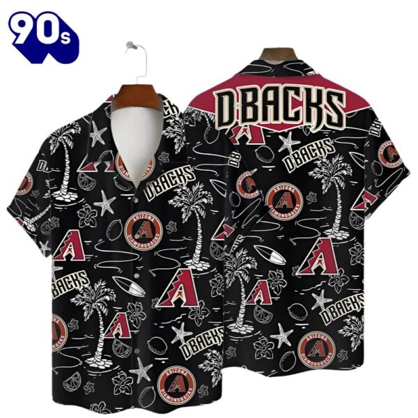 Arizona Diamondbacks Hawaiian Button Up Shirts Logo Desert Oasis