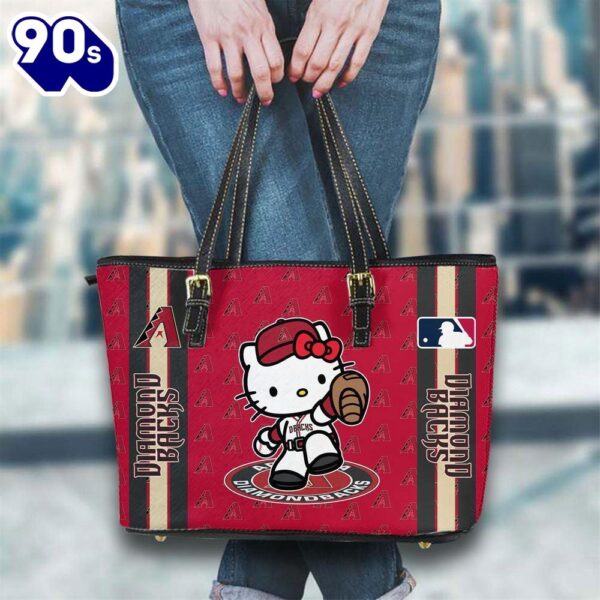 Arizona Diamondbacks Mlb Kitty Women Leather Tote Bag