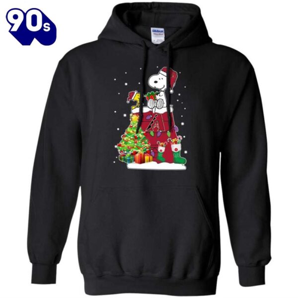 Arizona Diamondbacks Snoopy &Amp Woodstock Christmas Shirt Hoodie