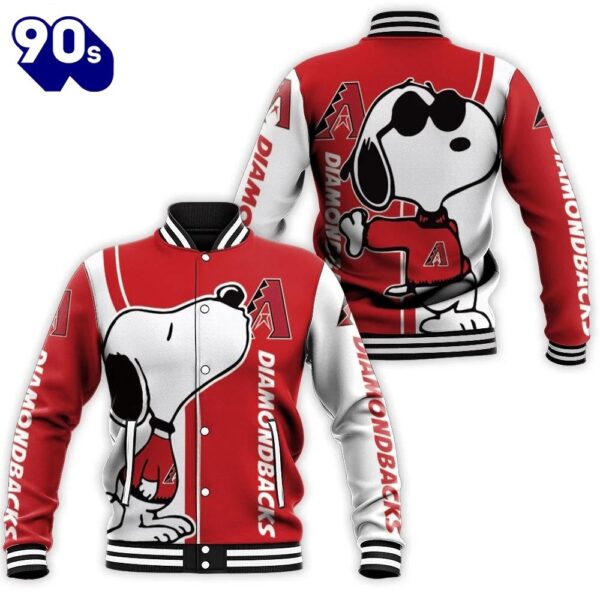 Arizona Diamondbacks Snoopy Lover 3D Printed Baseball Jacket For Men Women