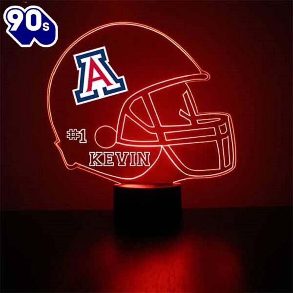 Arizona University Football Helmet Led Sports Fan Lamp Custom Light Gift Christmas