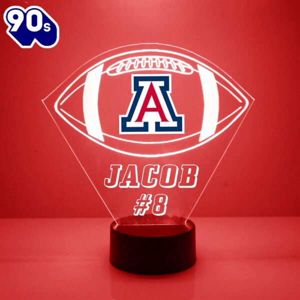 Arizona University Football Led Sports Fan Lamp Custom Light Gift Christmas