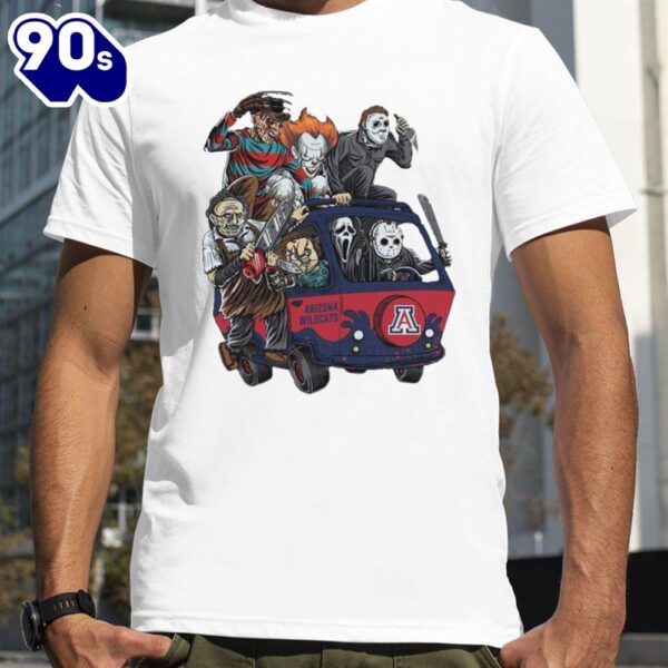 Arizona Wildcats Horror Movies Characters Bus Halloween 2024 T-Shirts