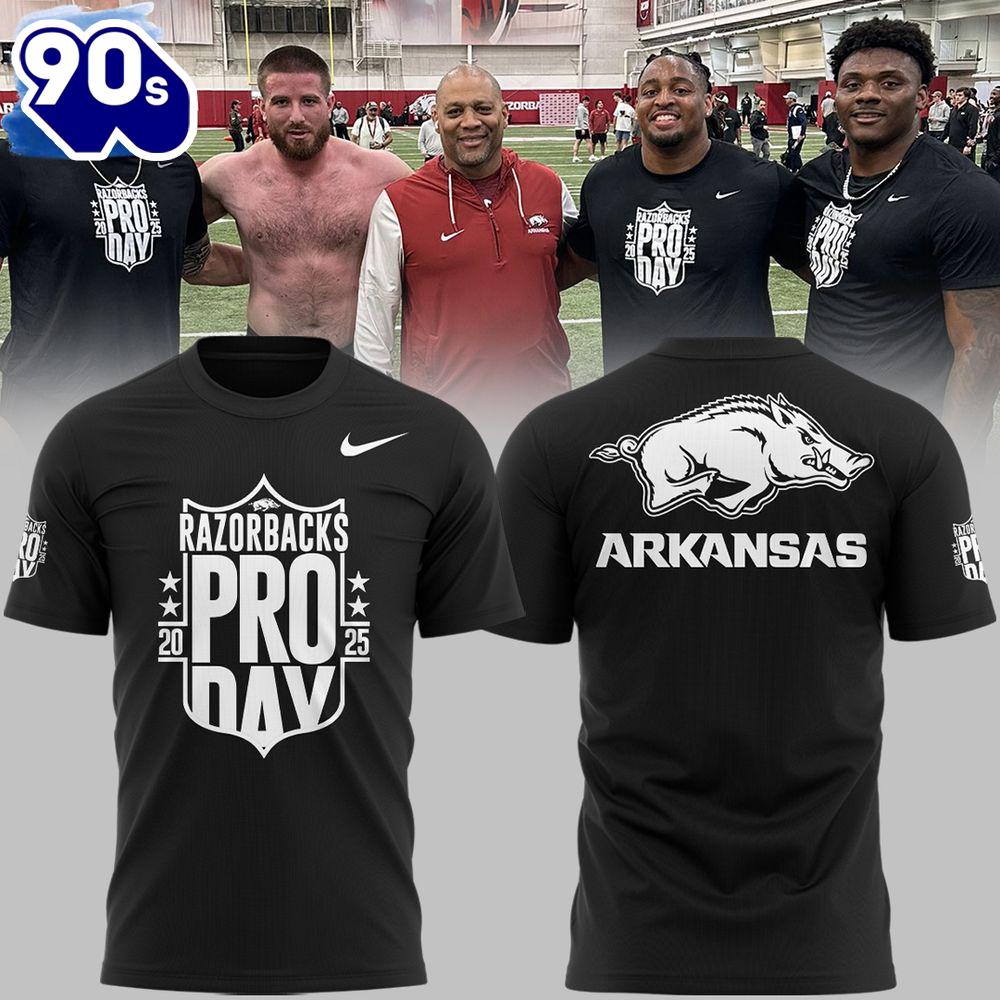 Arkansas Razorbacks Football Pro Day 3d T-Shirt 2025 Arkansas Razorbacks Football Pro Day 3d T-Shirt 2025